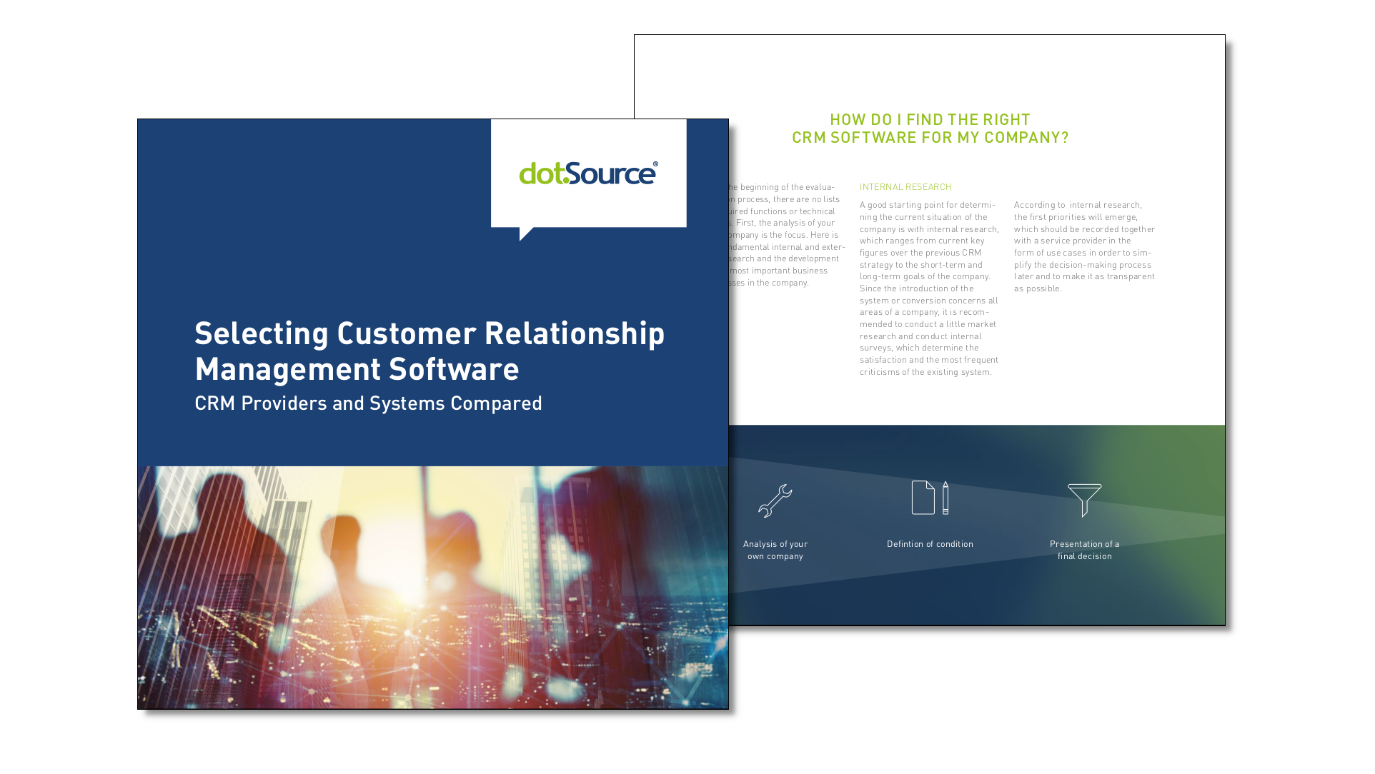 New white paper: “Selecting Customer Relationship Software” including the dotSource Vendor Matrix